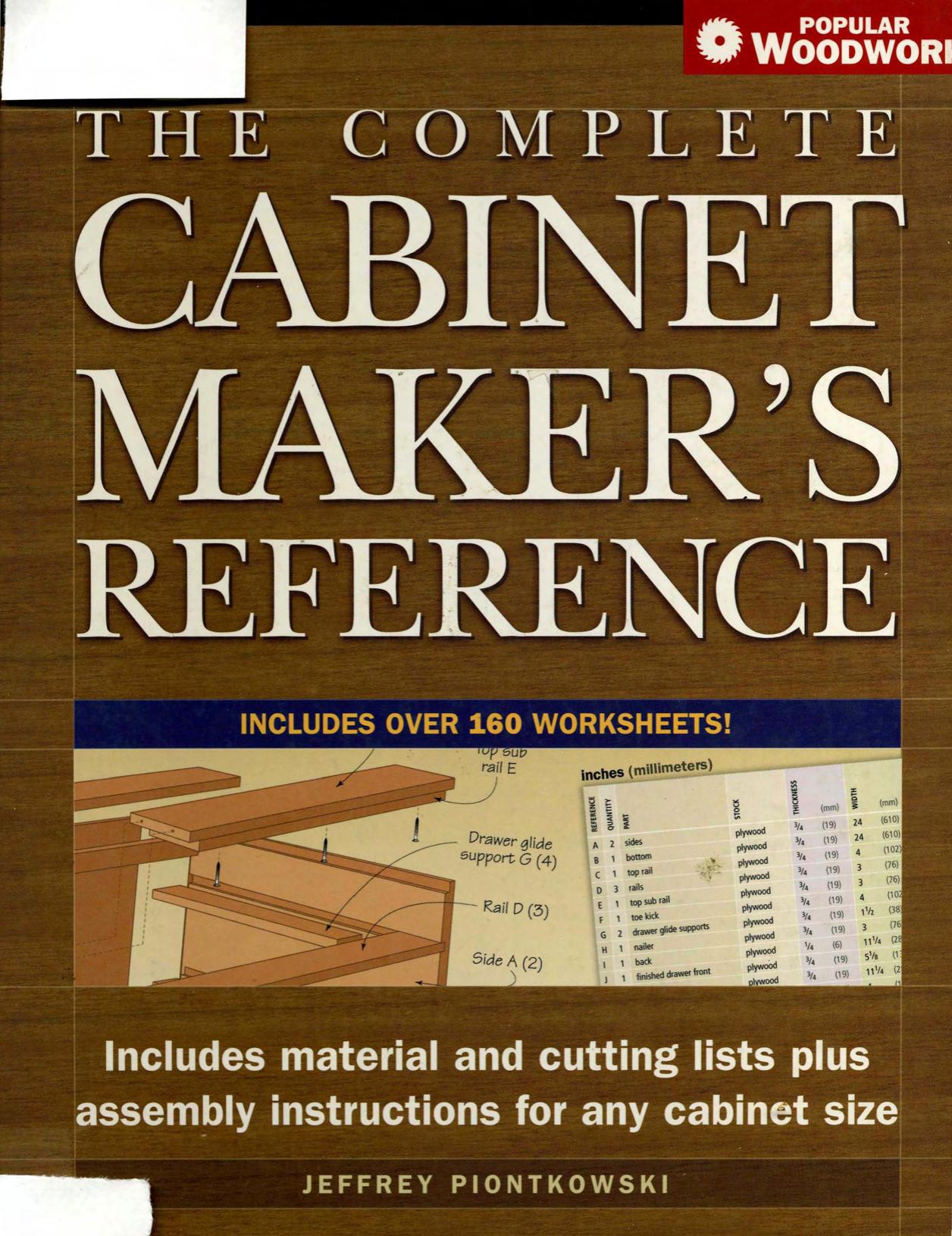 The Complete Cabinetmaker's Reference (Popular Woodworking) by Unknown