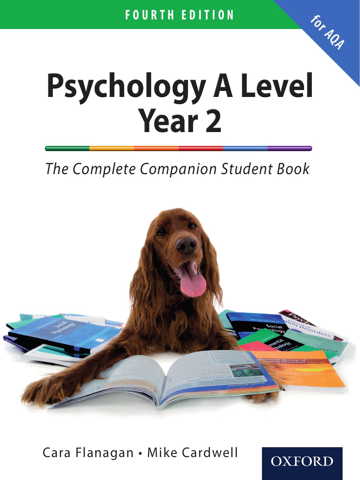 The Complete Companion for Aqa Psychology a Level: Year 2 Student Booka Level and Year 2 [Repost] by Mark Cardwell