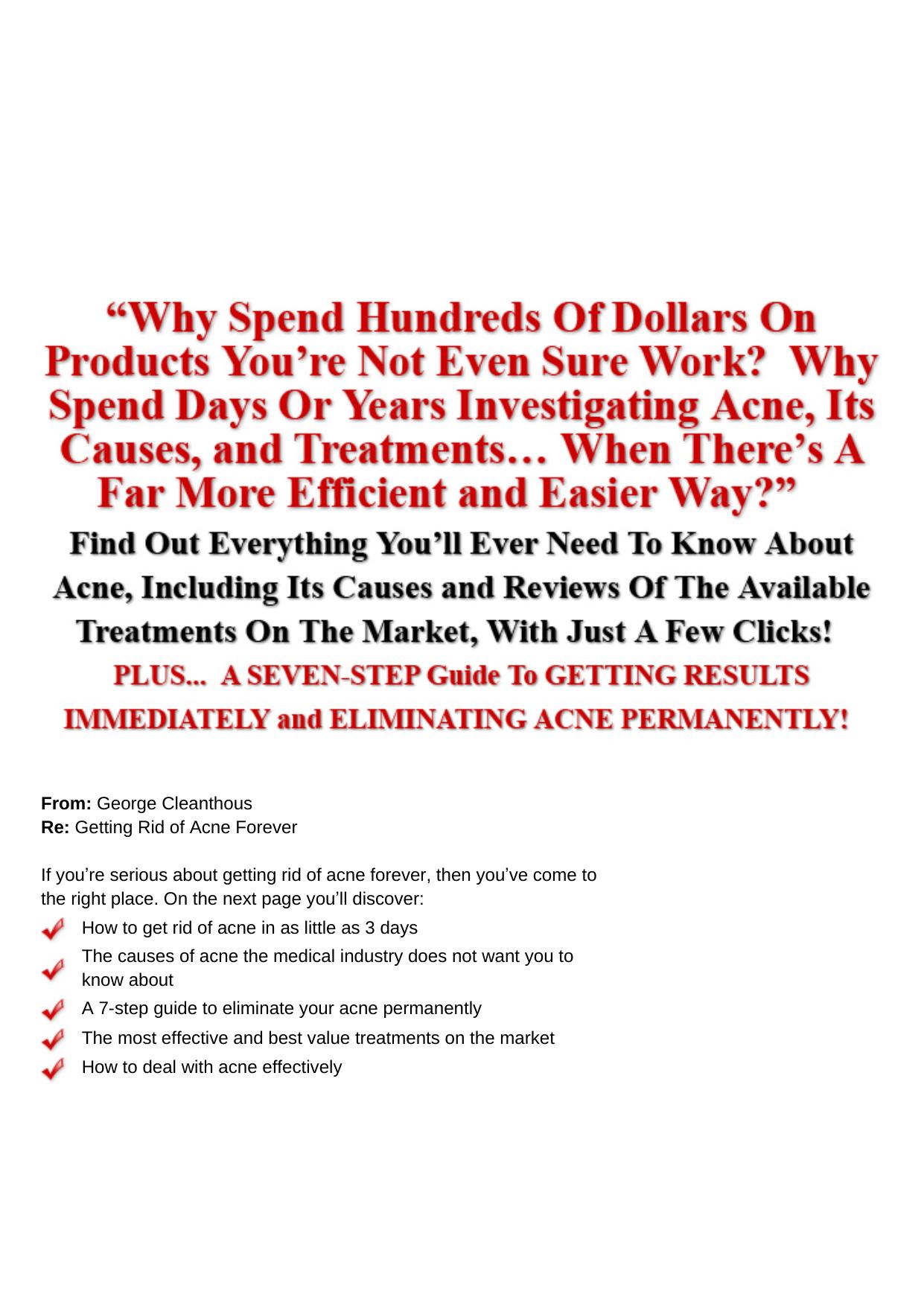 The Complete Guide To Eliminating Acne. by Best of Kuszter's Collection