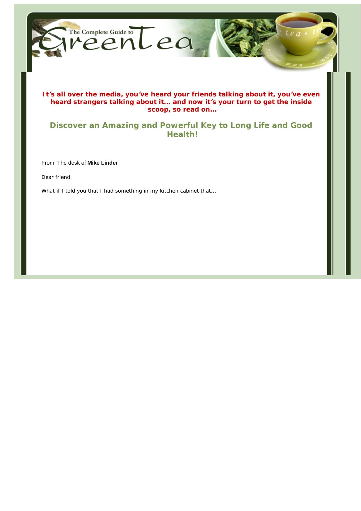 The Complete Guide To Green Tea. by Best of Kuszter's Collection