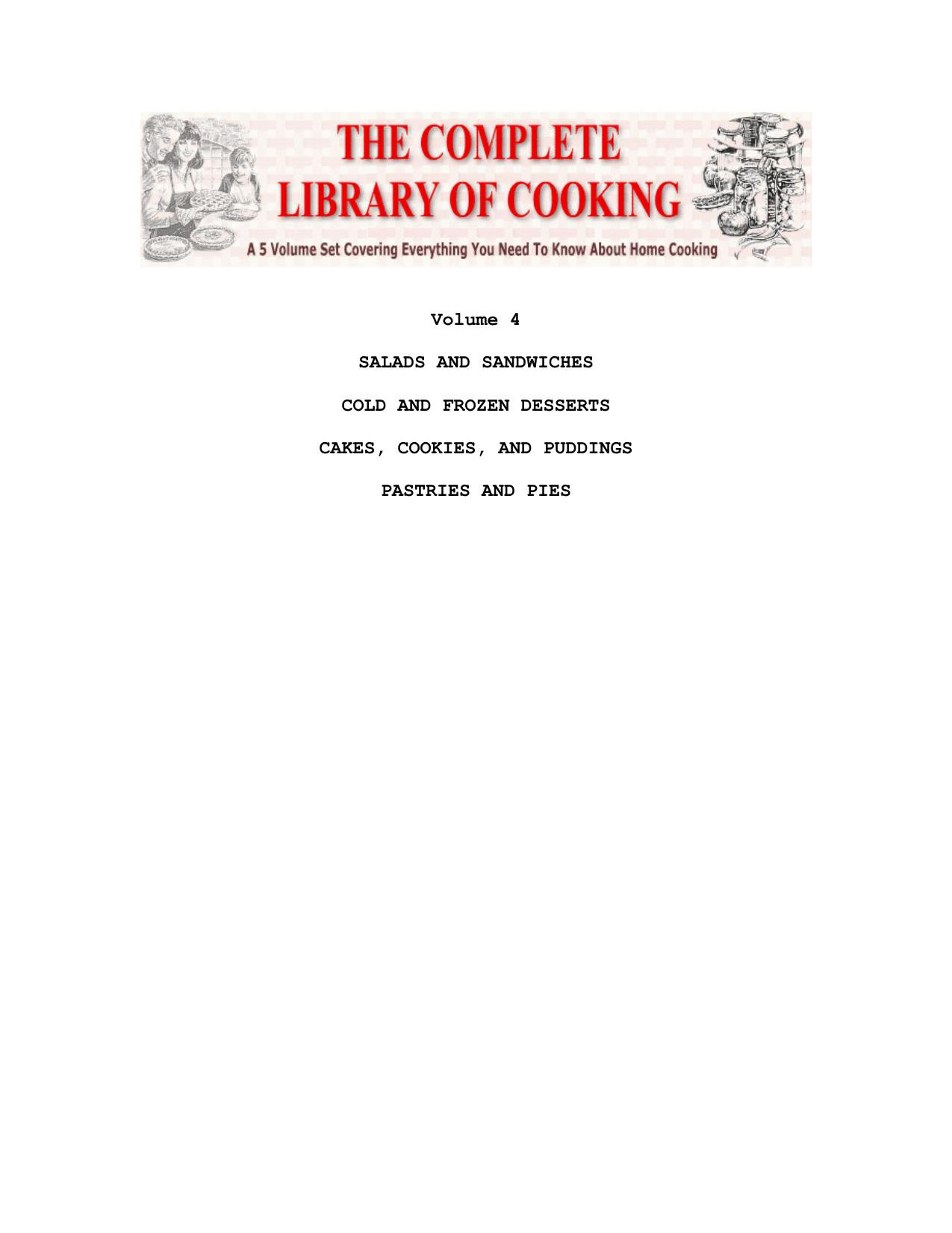 The Complete Library of Cooking Vol.4 by Unknown