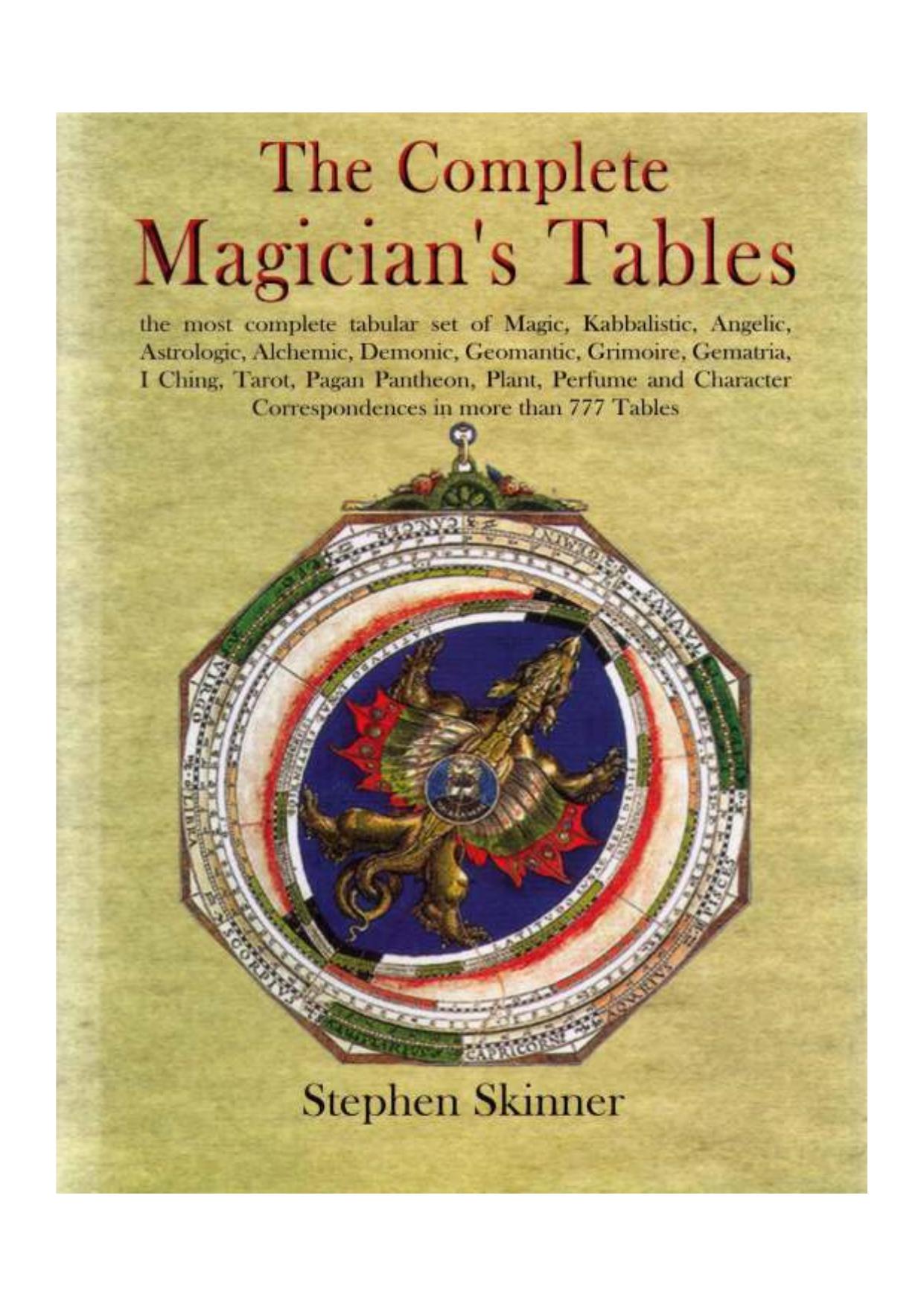 The Complete Magician's Tables by Stephen Skinner
