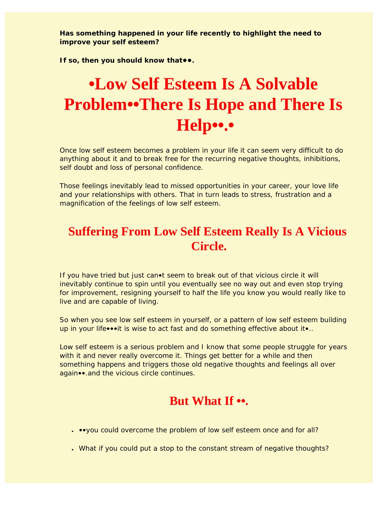 The Complete Self-Esteem Program. by Best of Kuszter's Collection
