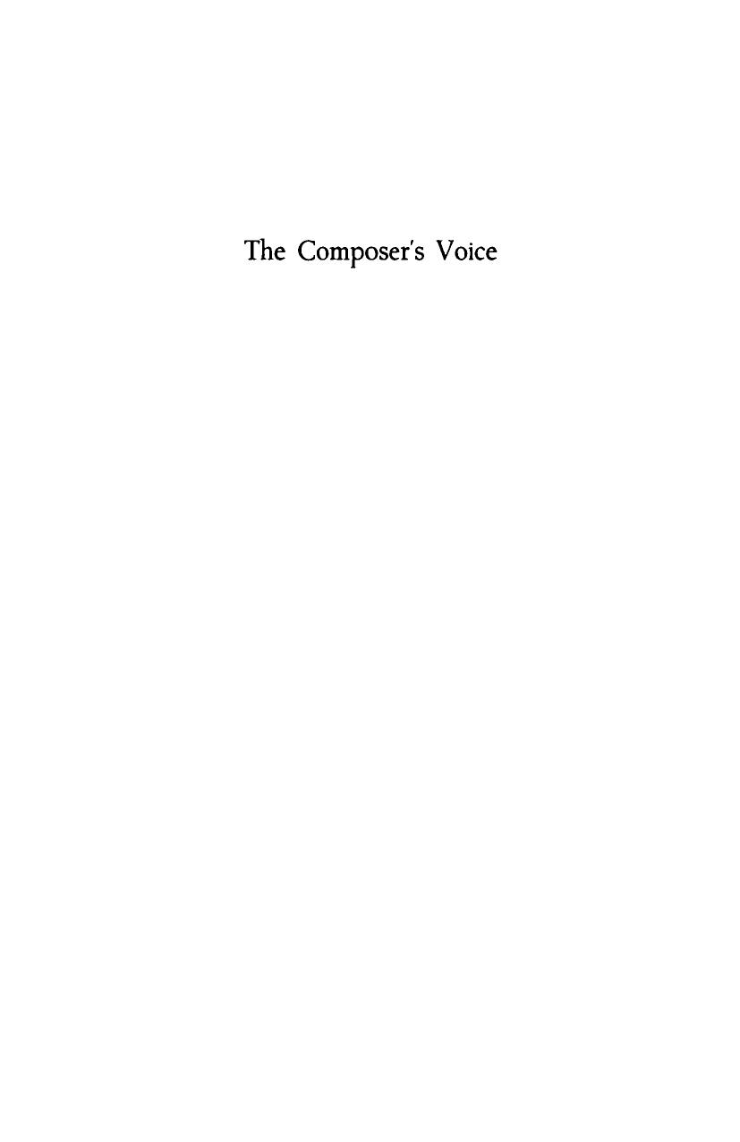The Composer's Voice by Edward T. Cone