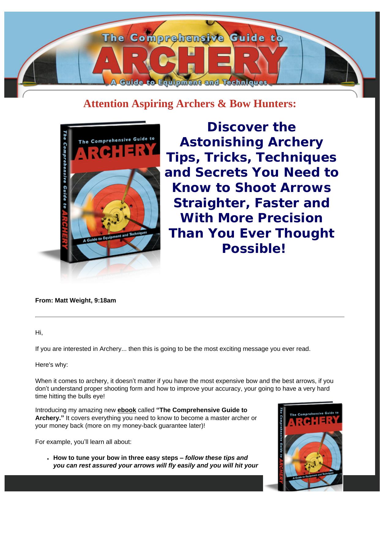 The Comprehensive Guide To Archery.. by Best of Kuszter's Collection