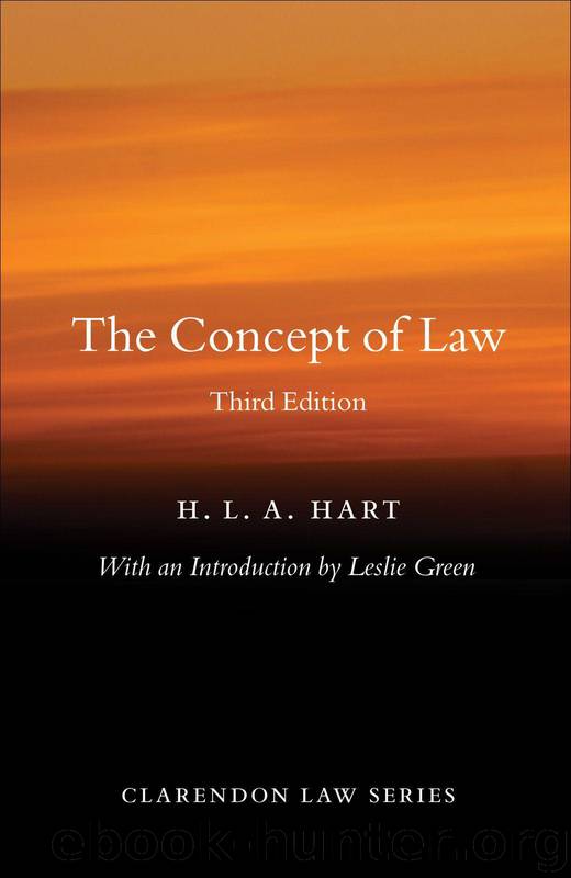The Concept of Law (Clarendon Law Series) by Hart HLA
