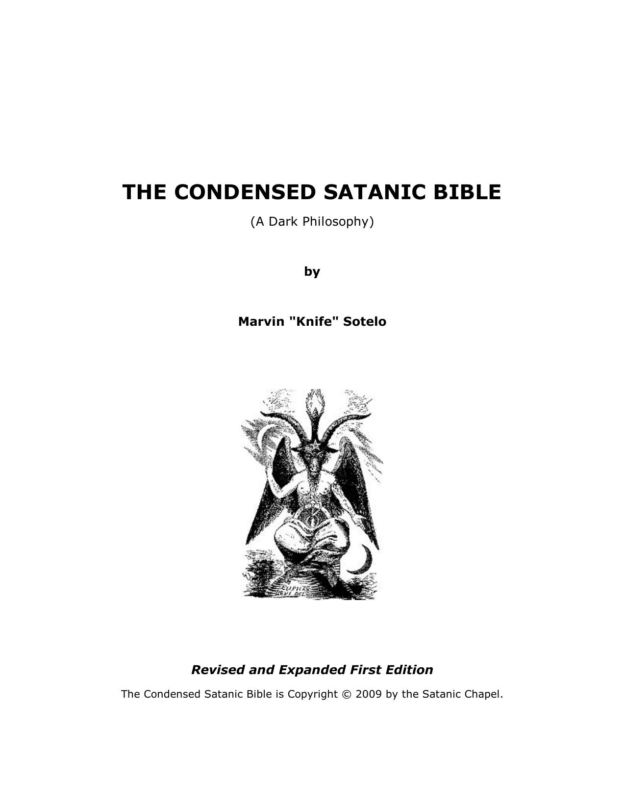 The Condensed Satanic Bible by Unknown