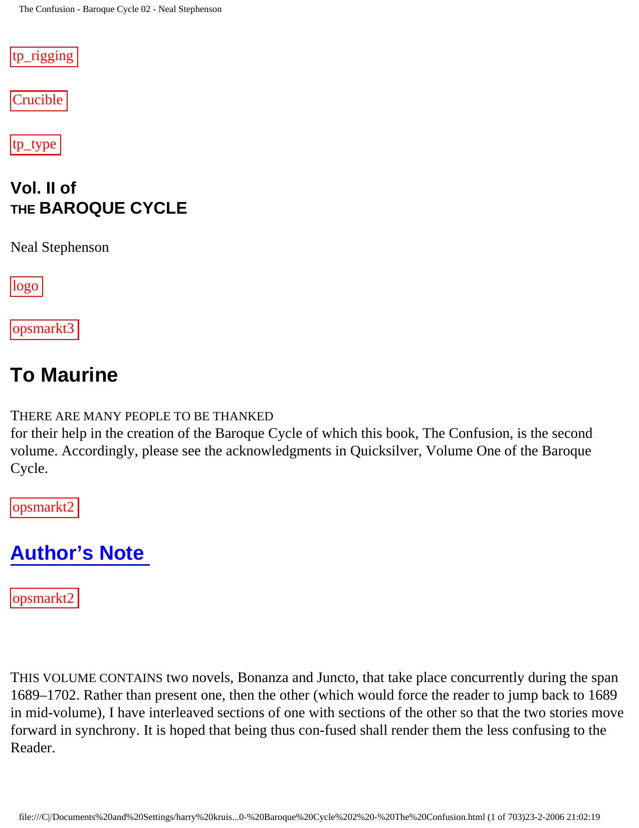 The Confusion - Baroque Cycle 02 - Neal Stephenson by Unknown