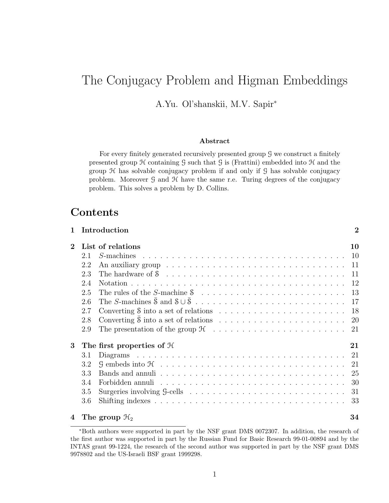 The Conjugacy Problem and Higman Embeddings (Memoirs of the American Mathematical Society) by A. Yu Ol'shanskii Mark Sapir
