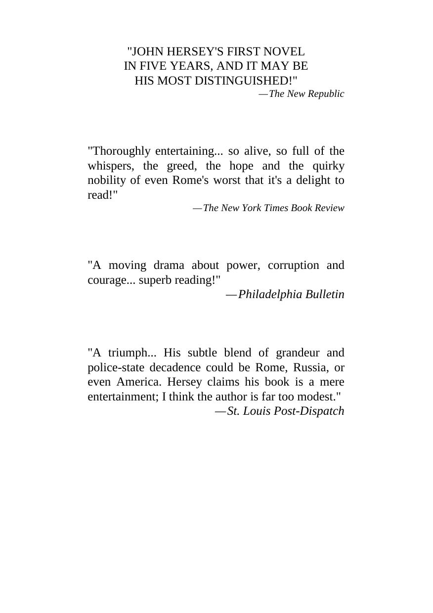 The Conspiracy by John Hersey