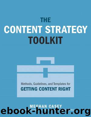 The Content Strategy Toolkit: Methods, Guidelines, and Templates for Getting Content Right (Voices That Matter) by Meghan Casey