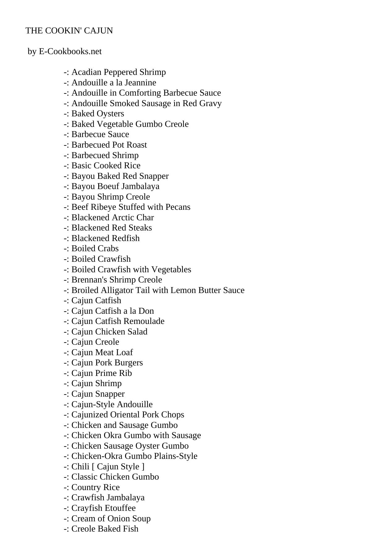 The Cookin' Cajun by Cookbooks