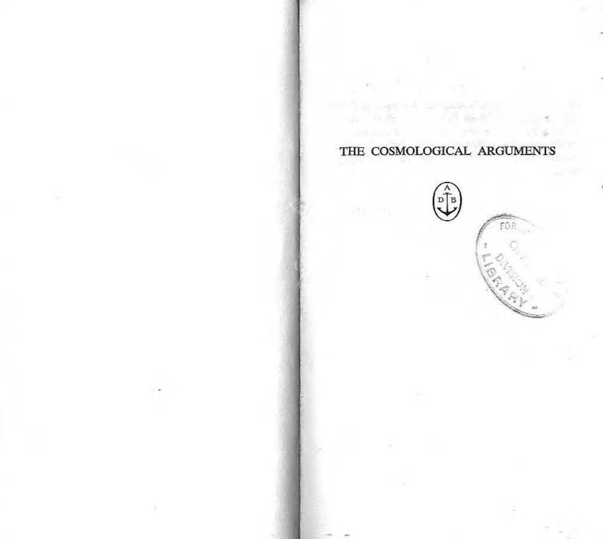 The Cosmological Arguments: A Spectrum of Opinion by Donald R. Burrill (editor)