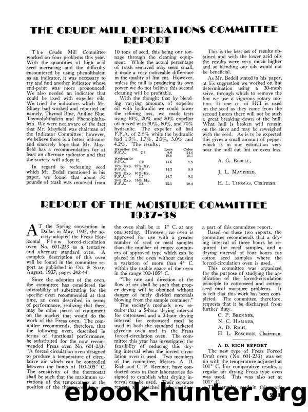 The Crude Mill Operations Committee report by Unknown