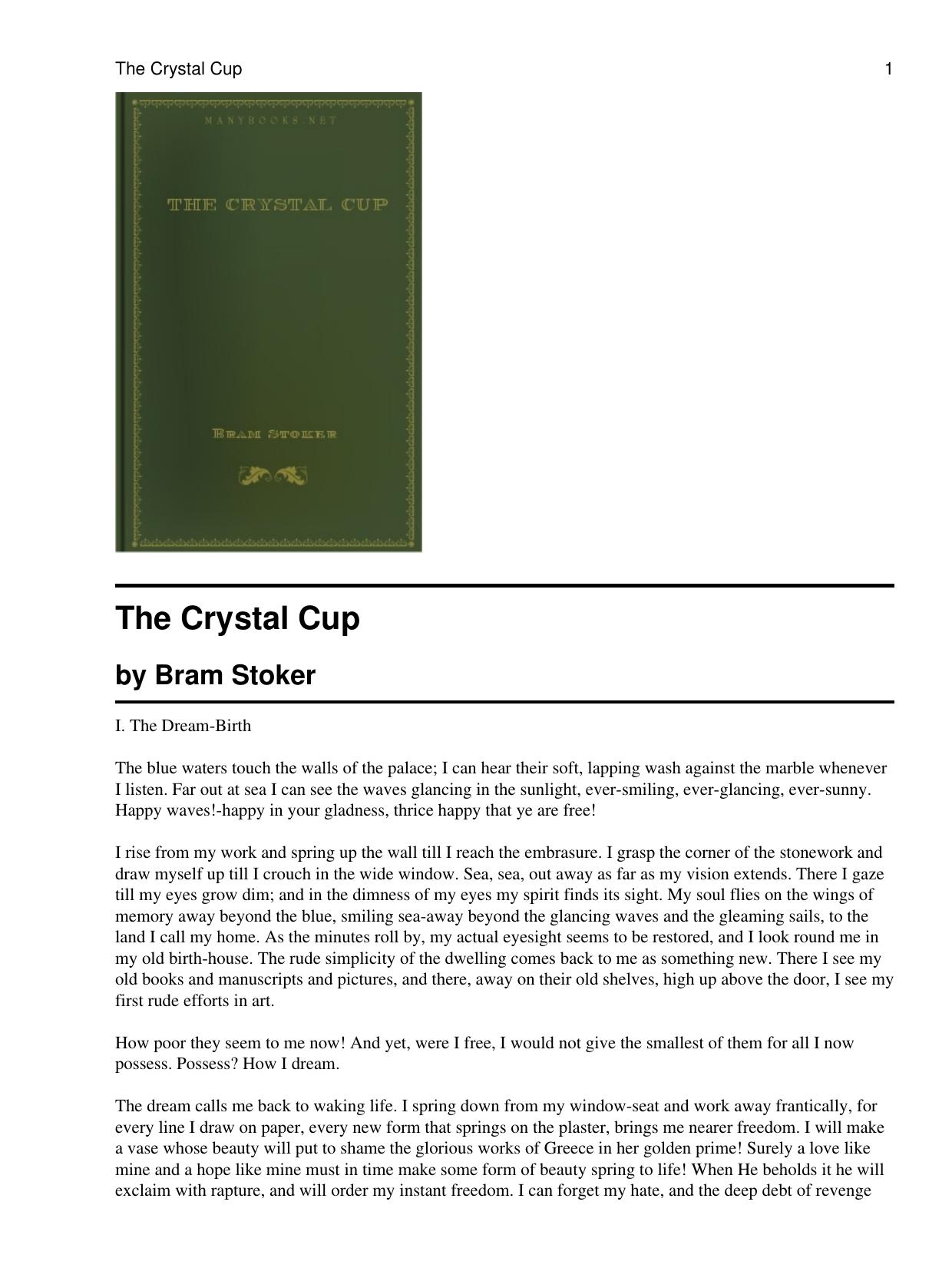 The Crystal Cup by Unknown