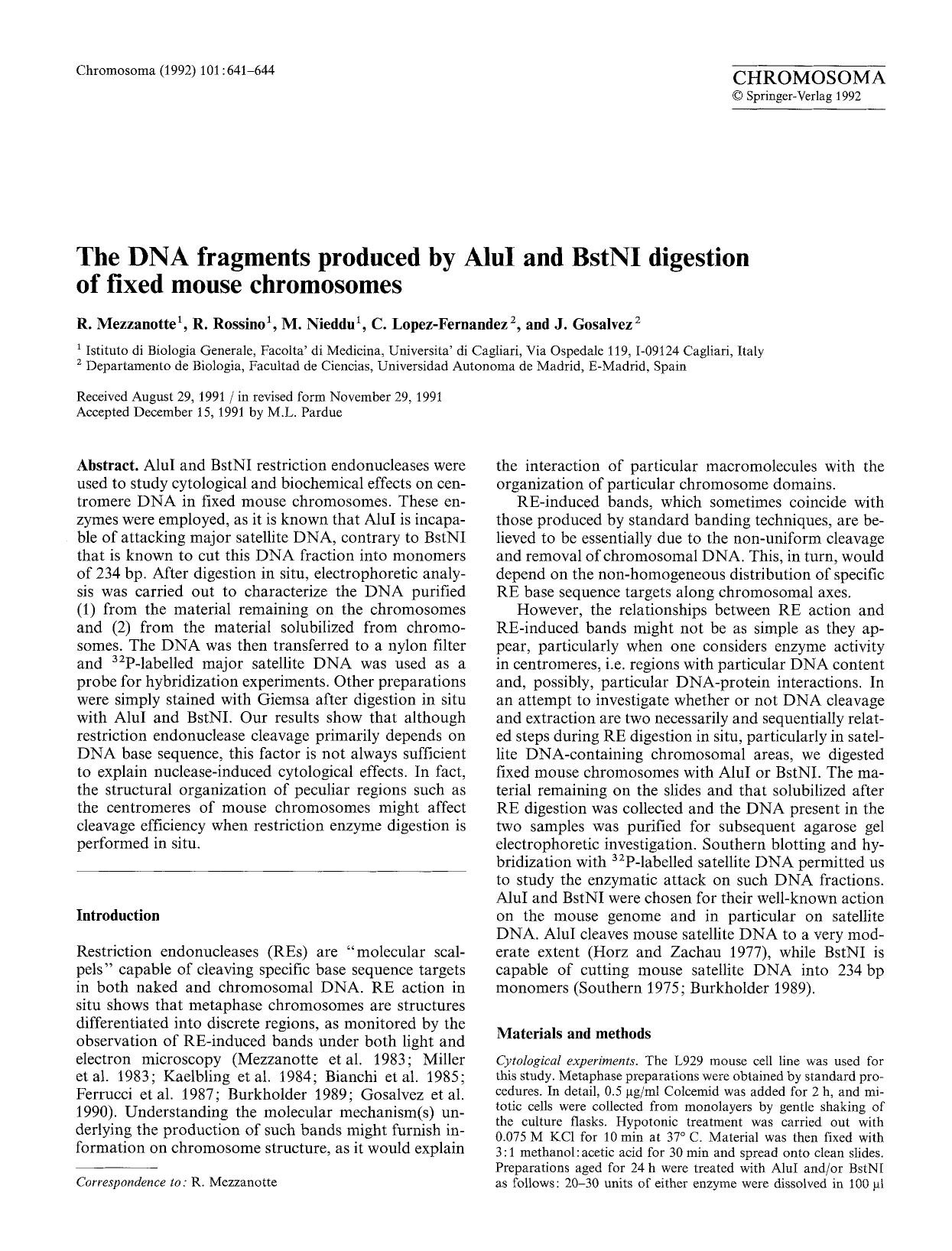 The DNA fragments produced by AluI and BstNI digestion of fixed mouse chromosomes by Unknown