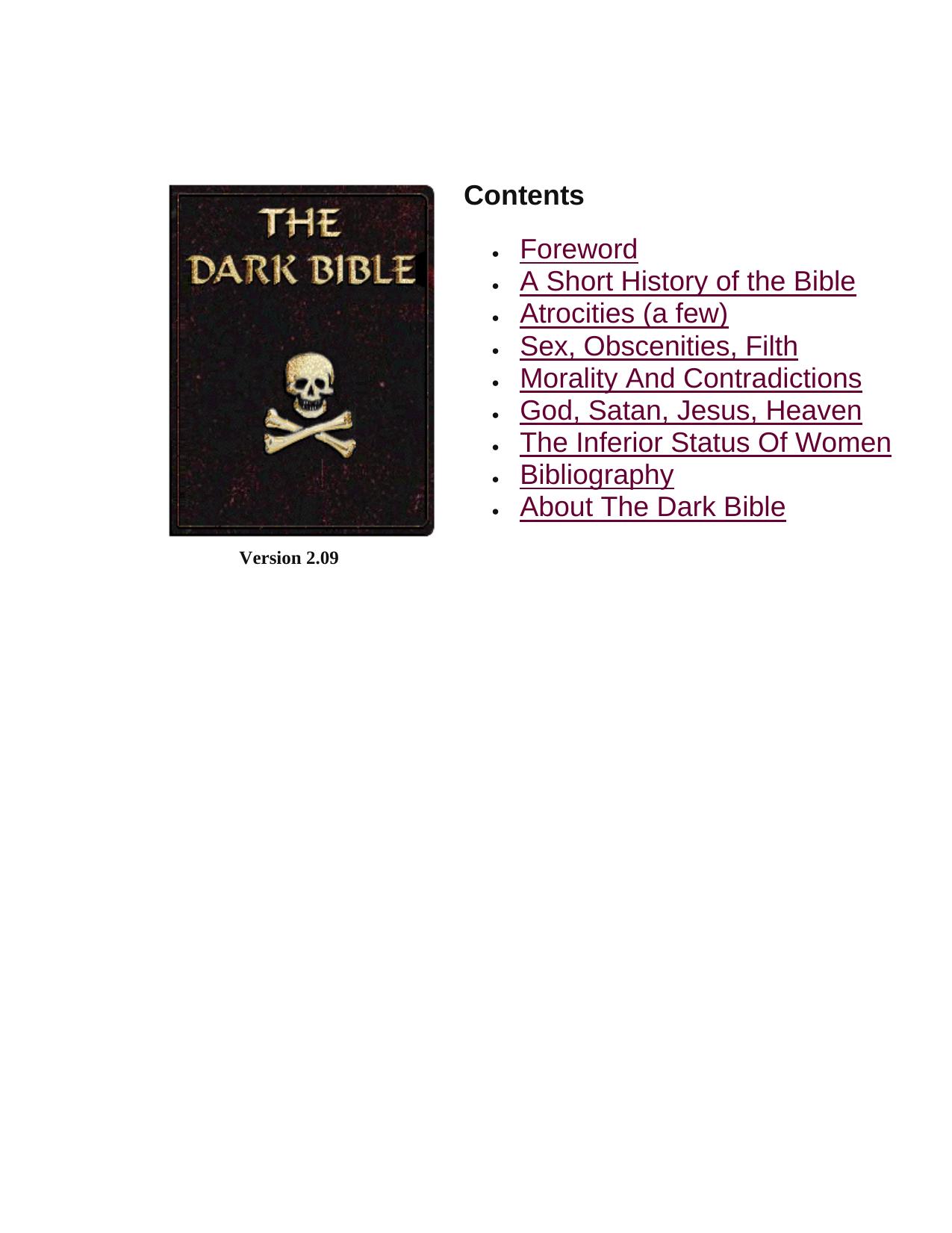The Dark Bible by Unknown