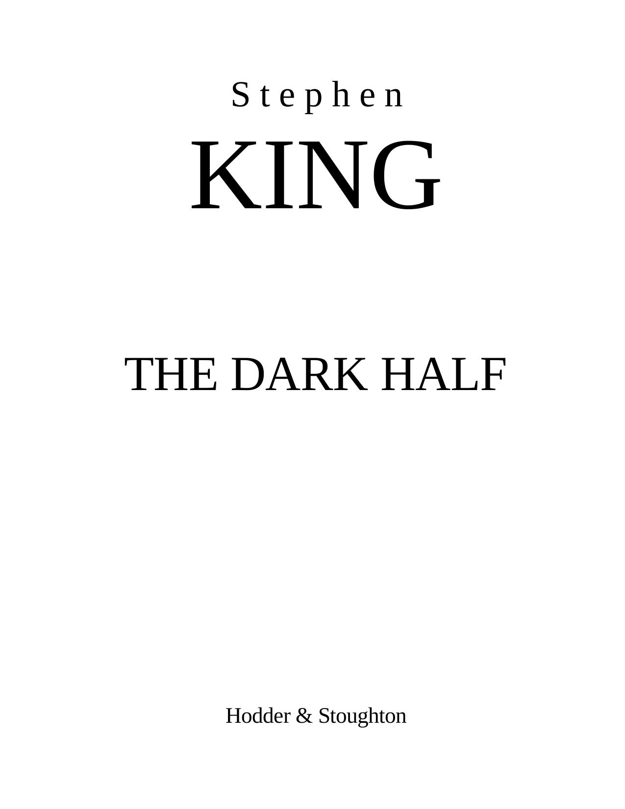 The Dark Half by Stephen King