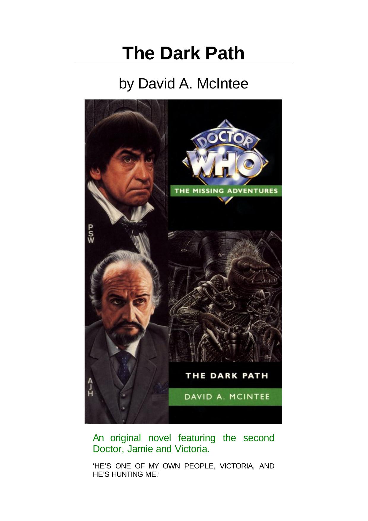 The Dark Path (Doctor Who: The Missing Adventures) by David A. McIntee