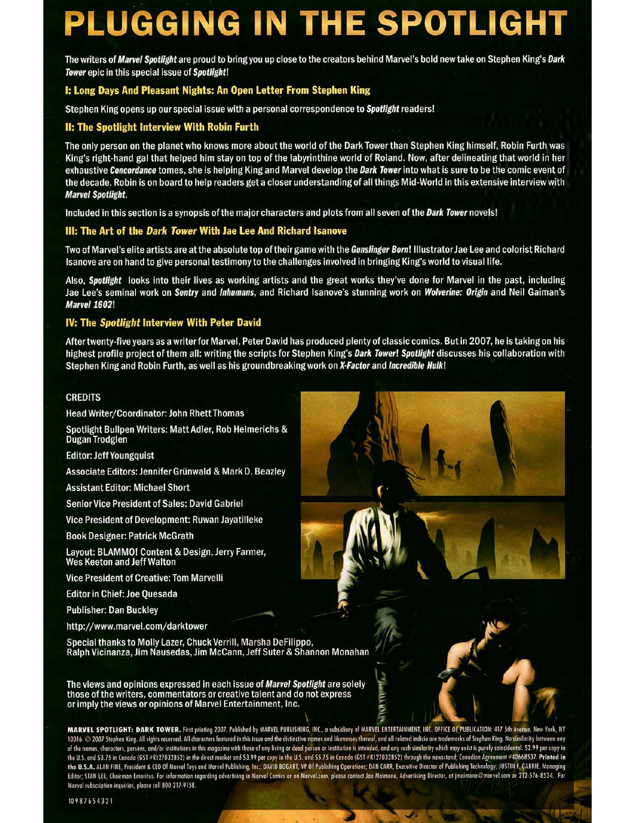 The Dark Tower Comic Extras by Stephen King