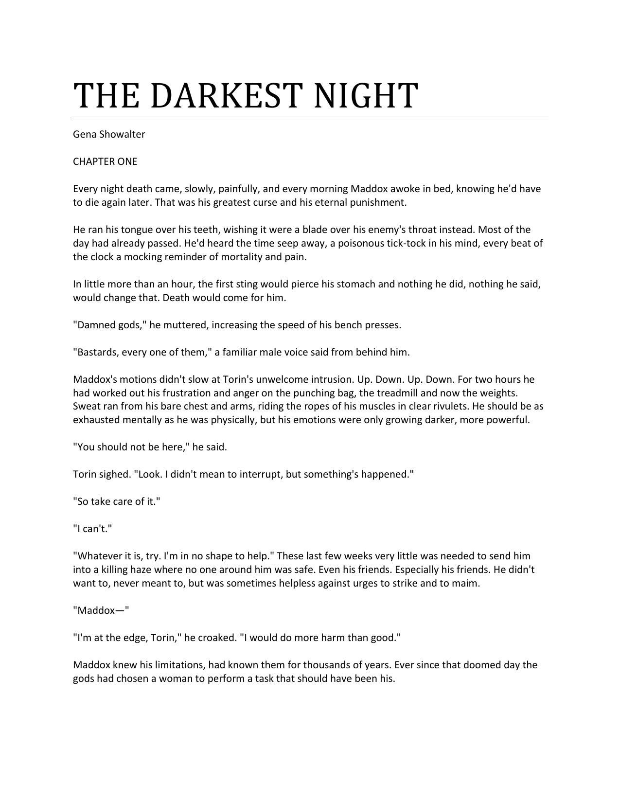 The Darkest Night by Gena Showalter