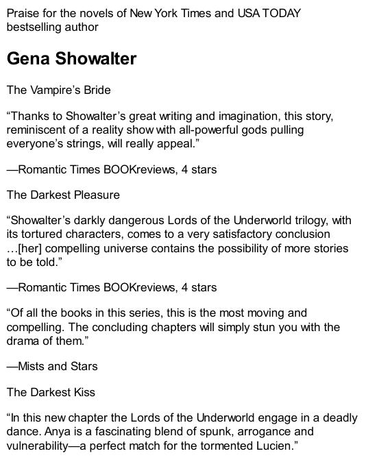 The Darkest Whisper (Lords of the Underworld) by Gena Showalter