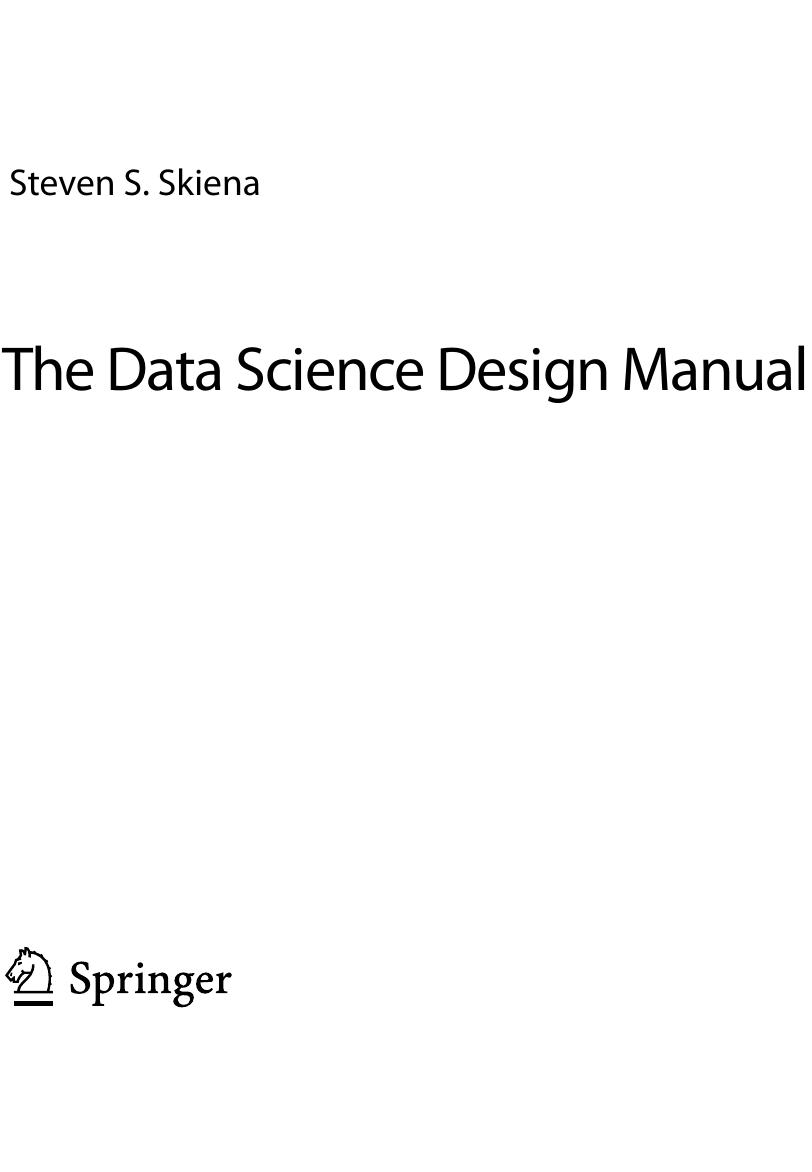 The Data Science Design Manual by Unknown