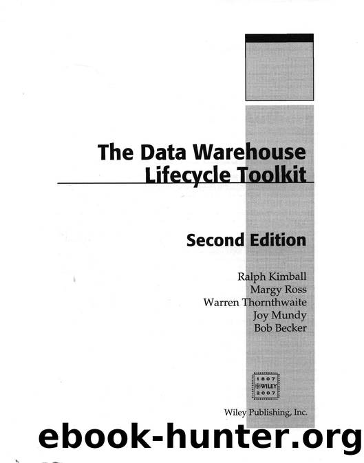 The Data Warehouse Lifecycle Toolkit 2 toc by Unknown