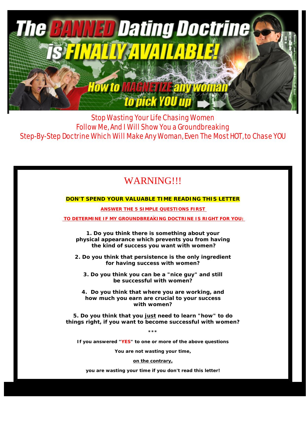 The Dating Doctrine. by Best of Kuszter's Collection