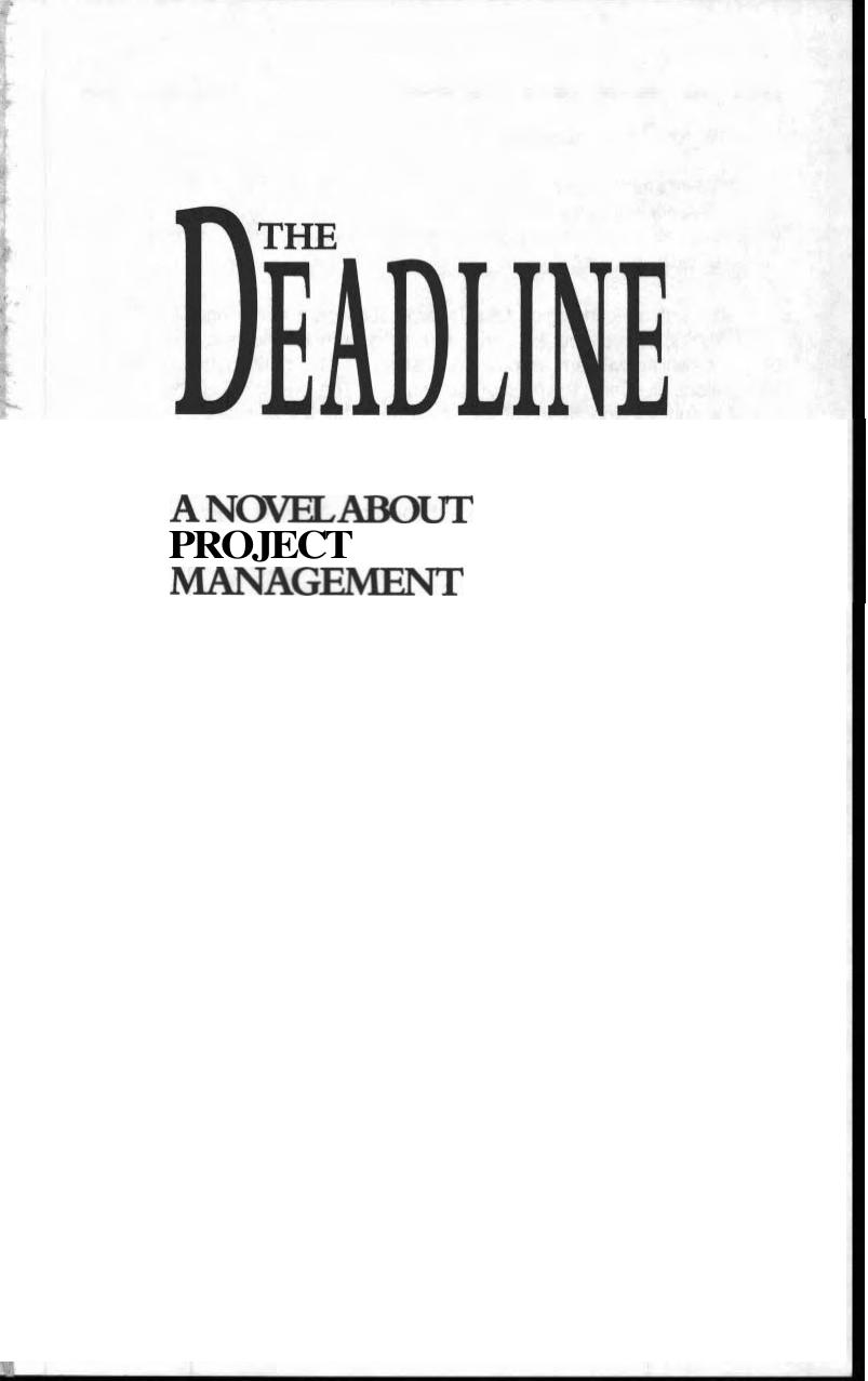 The Deadline A Novel About Project Management ( PDFDrive ) by Unknown