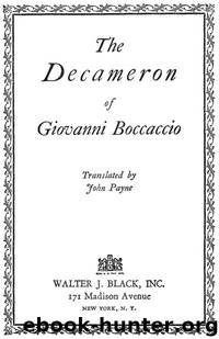 The Decameron of Giovanni Boccaccio by Giovanni Boccaccio