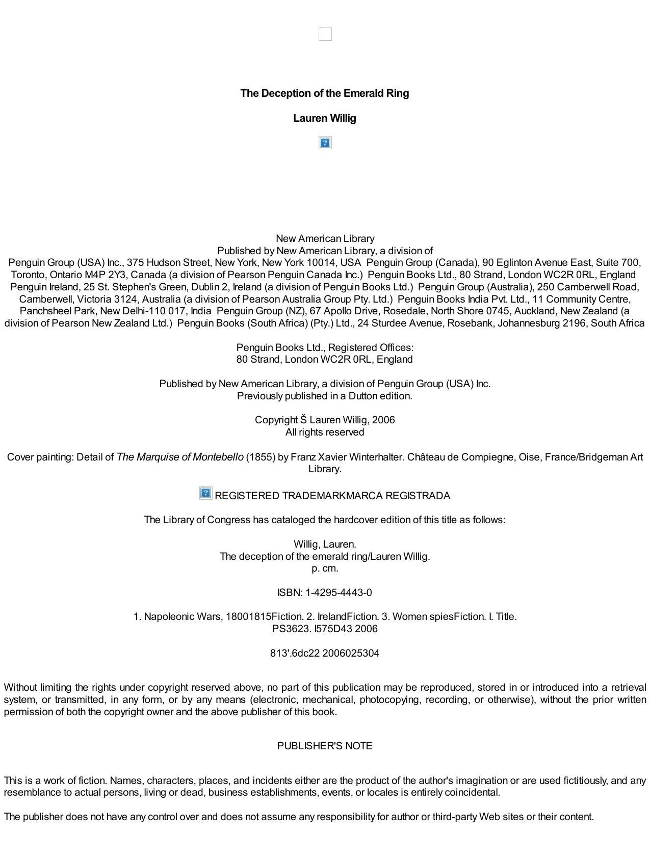 The Deception of the... by Lauren Willig