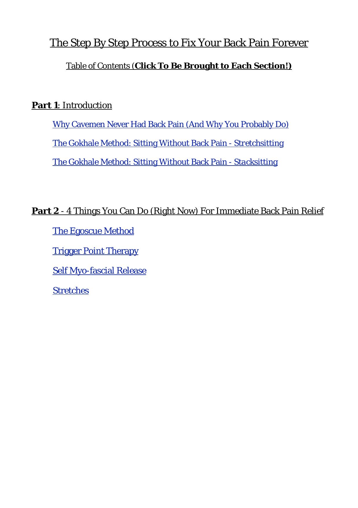The Definitive Guide To Fixing Back Pain Forever (Free Ebook) by Alexander Heyne