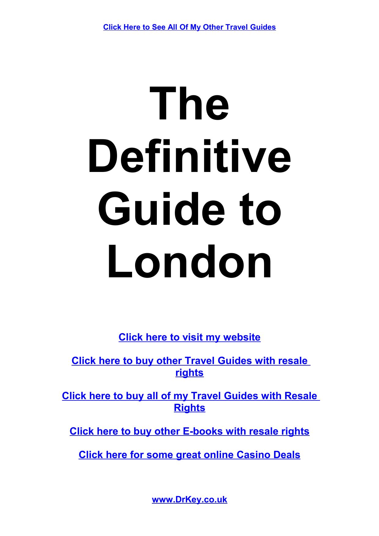 The Definitive Guide to London by Luke