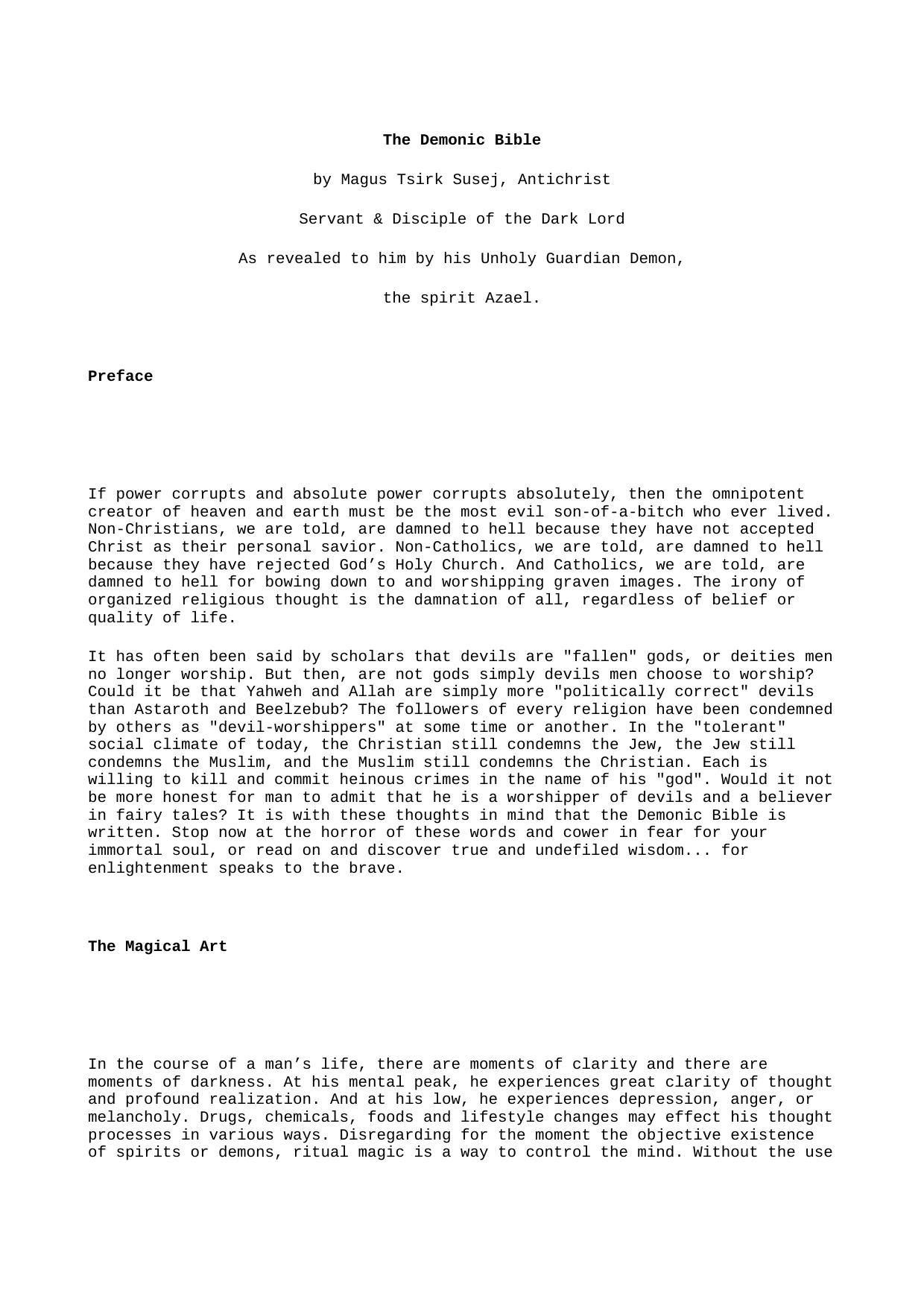 The Demonic Bible by Unknown