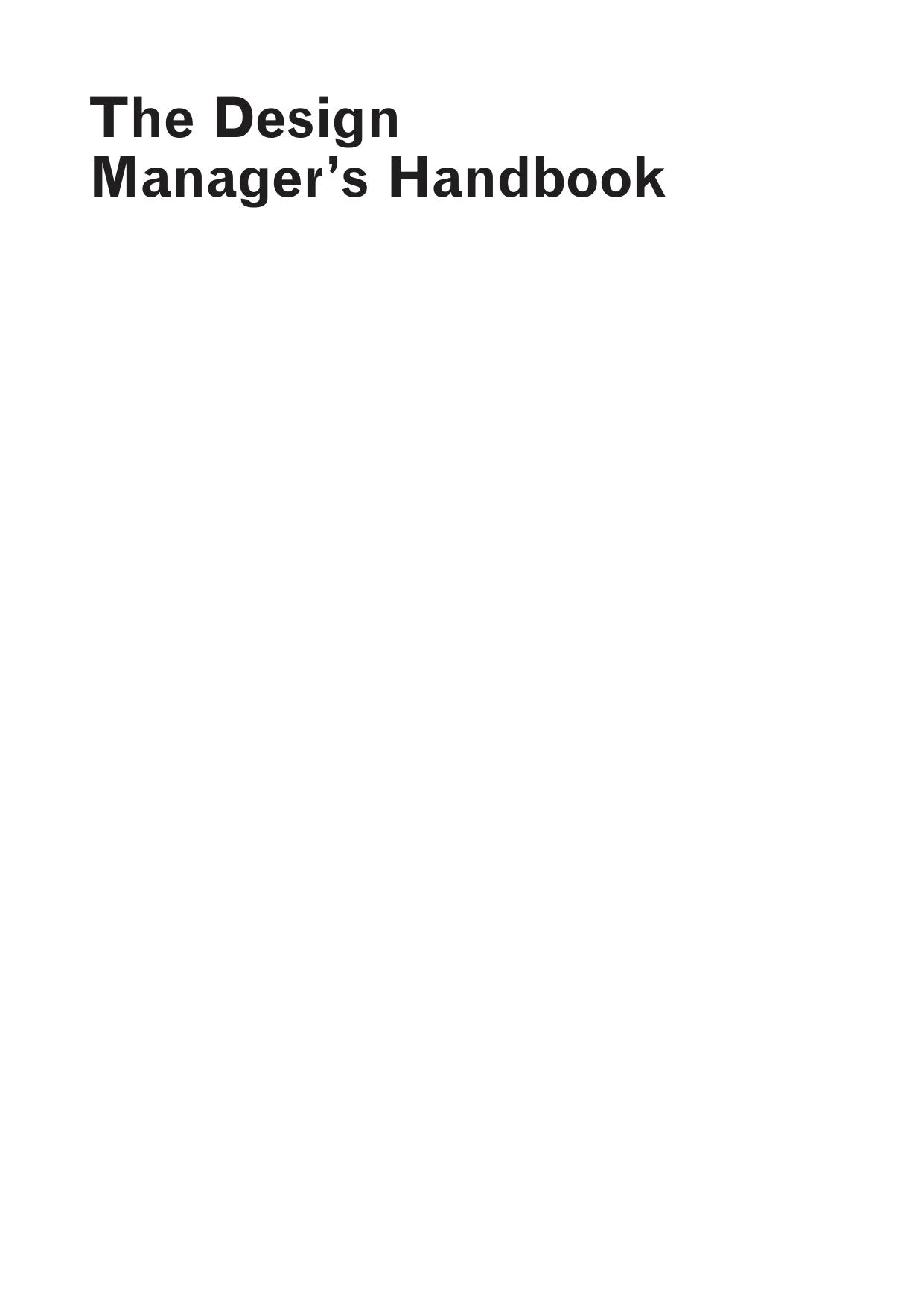 The Design Manager's Handbook by John Eynon CIOB (Chartered Institute of Building)