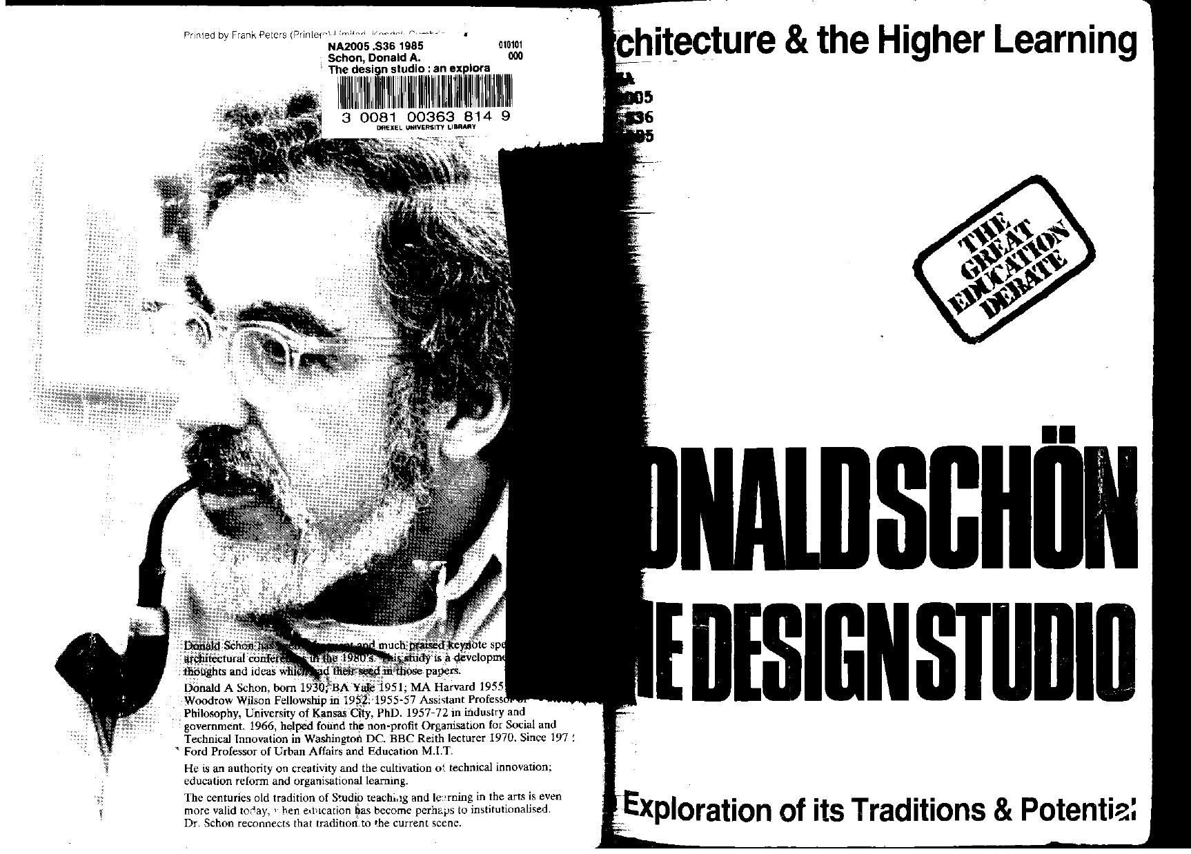 The Design Studio by Donald Schon by Unknown