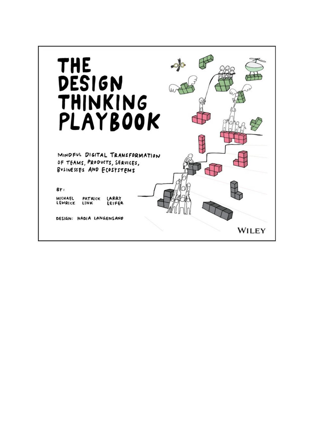 The Design Thinking Playbook by Michael Lewrick & Patrick Link & Larry Leifer
