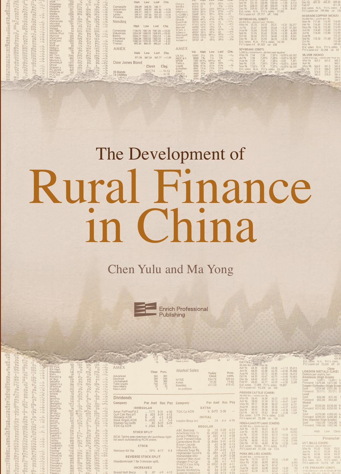 The Development of Rural Finance in China by Yulu Chen; Vivien Lee; Yong Ma