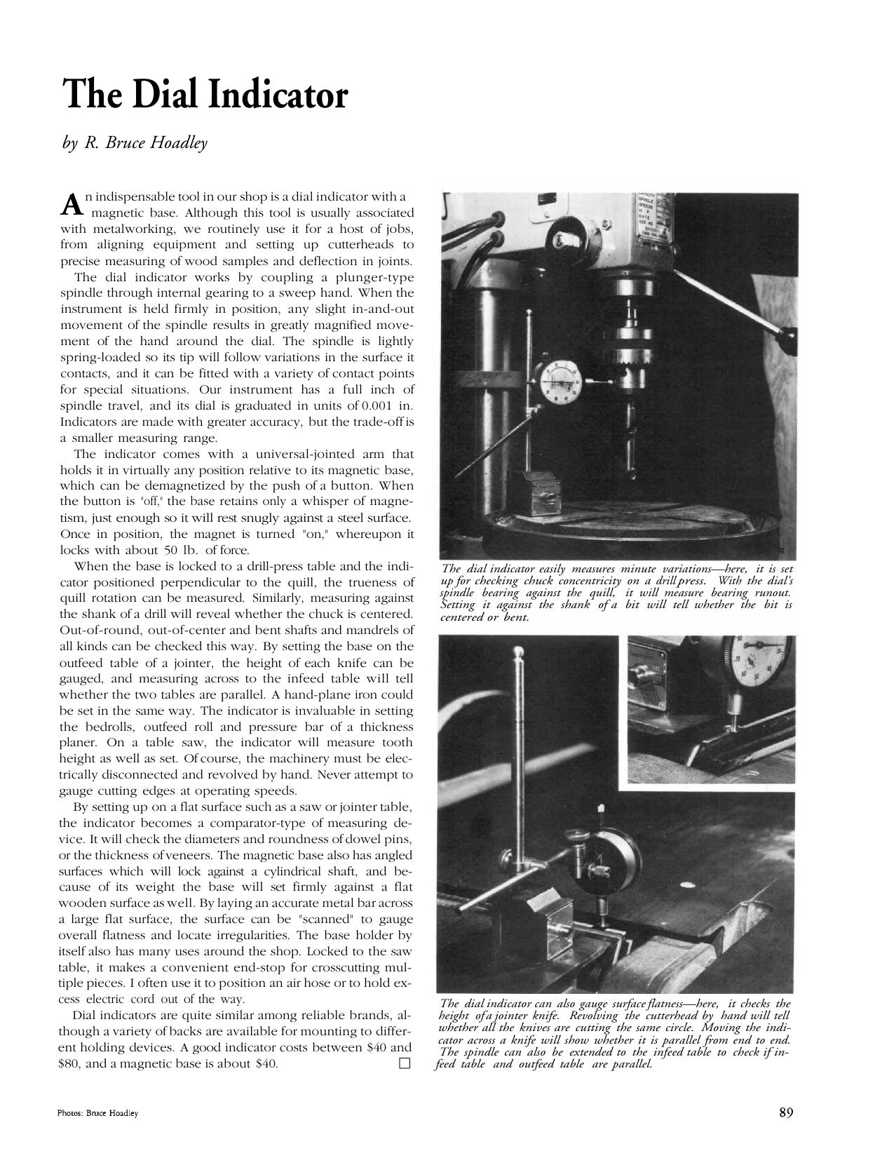 The Dial Indicator by R. Bruce Hoadley