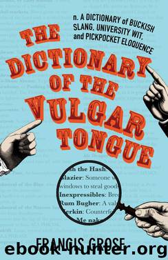 The Dictionary of the Vulgar Tongue by Francis Grose
