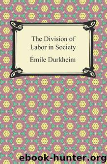 The Division of Labor in Society by Durkheim Emile