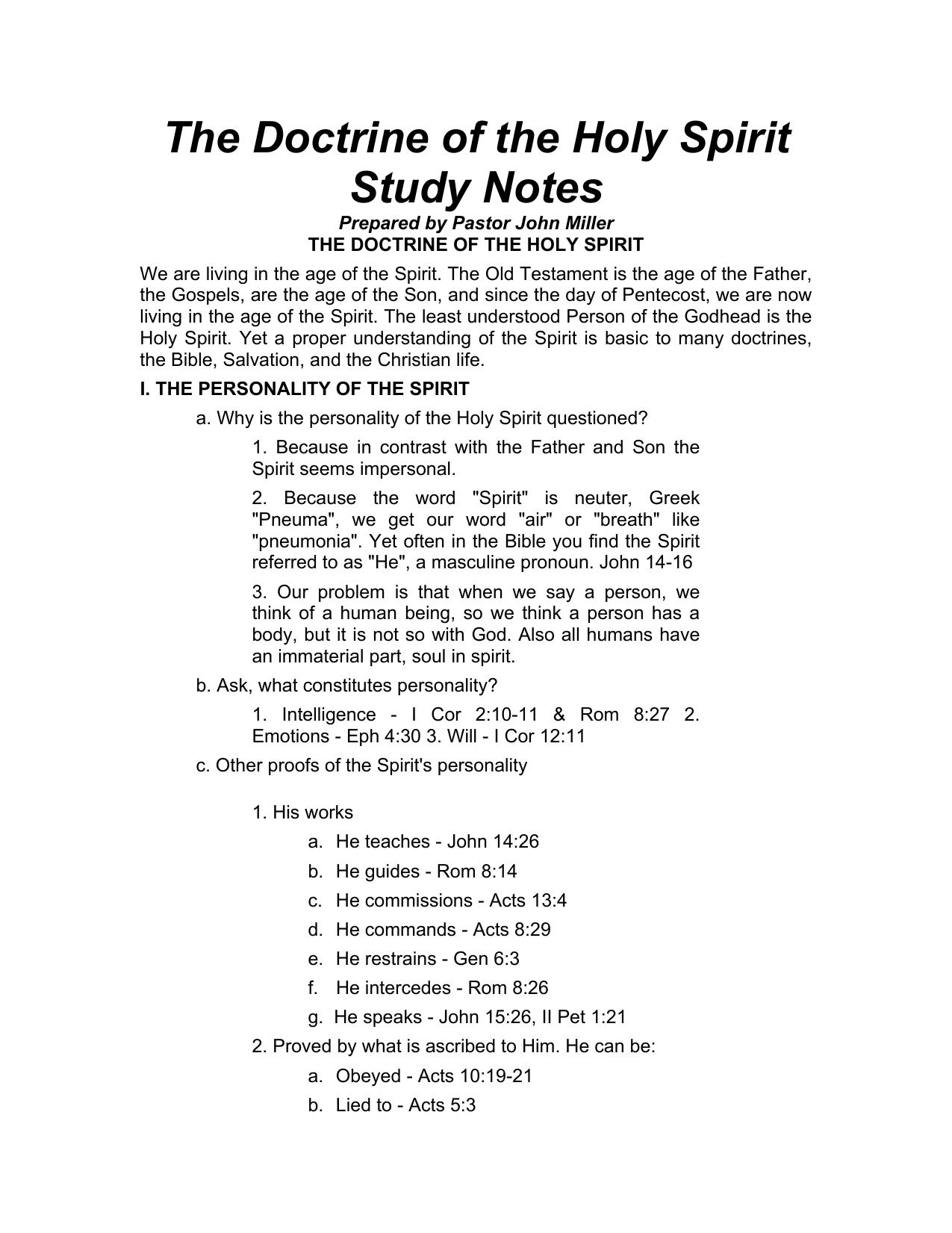 The Doctrine of the Holy Spirit by pre-installed user