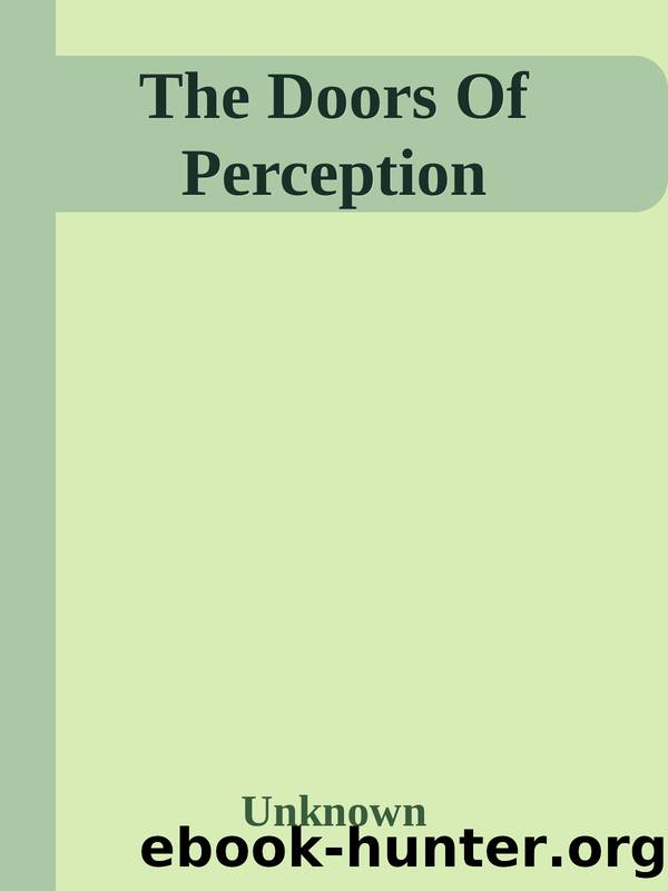 The Doors Of Perception by The Doors Of Perception 1954