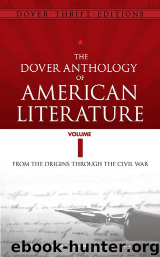 The Dover Anthology of American Literature, Volume I by Bob Blaisdell