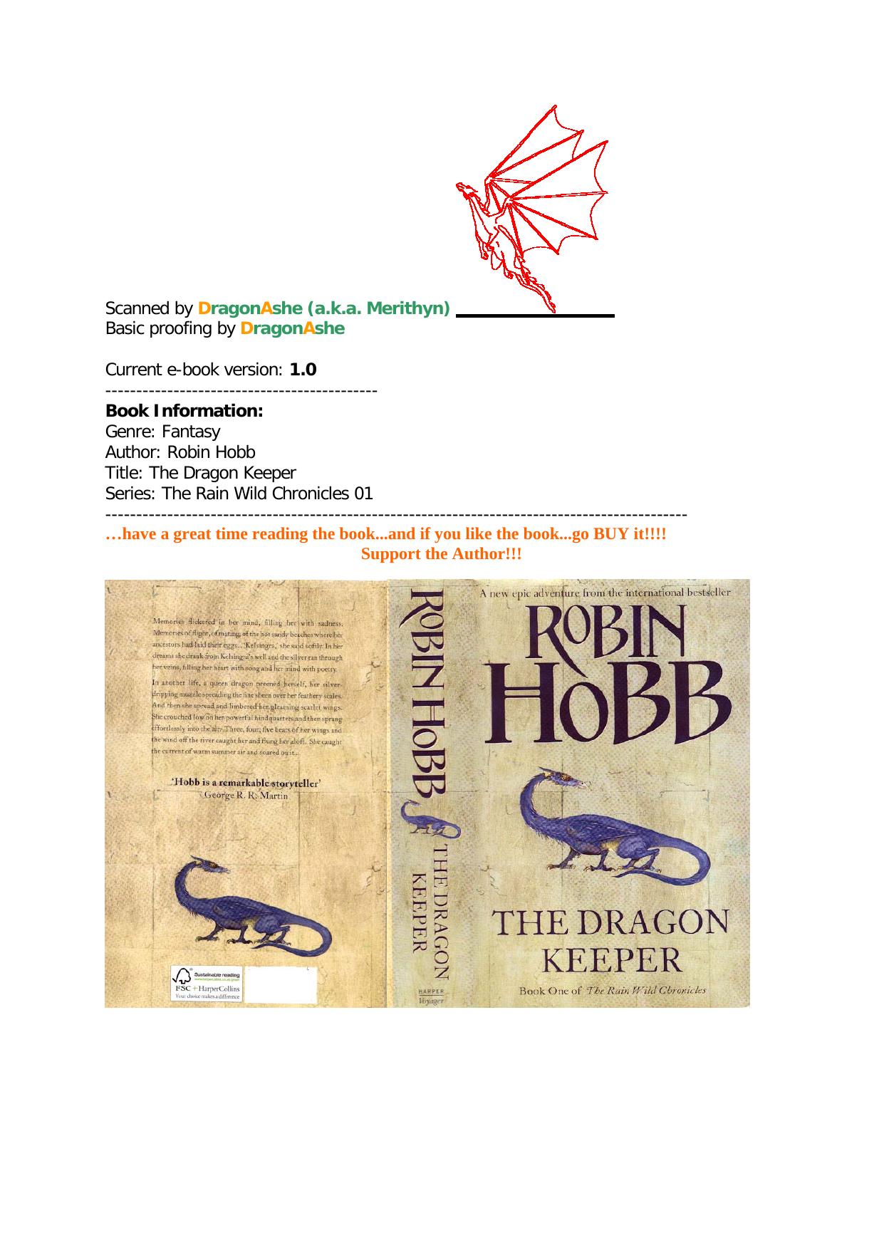 The Dragon Keeper by Hobb Robin
