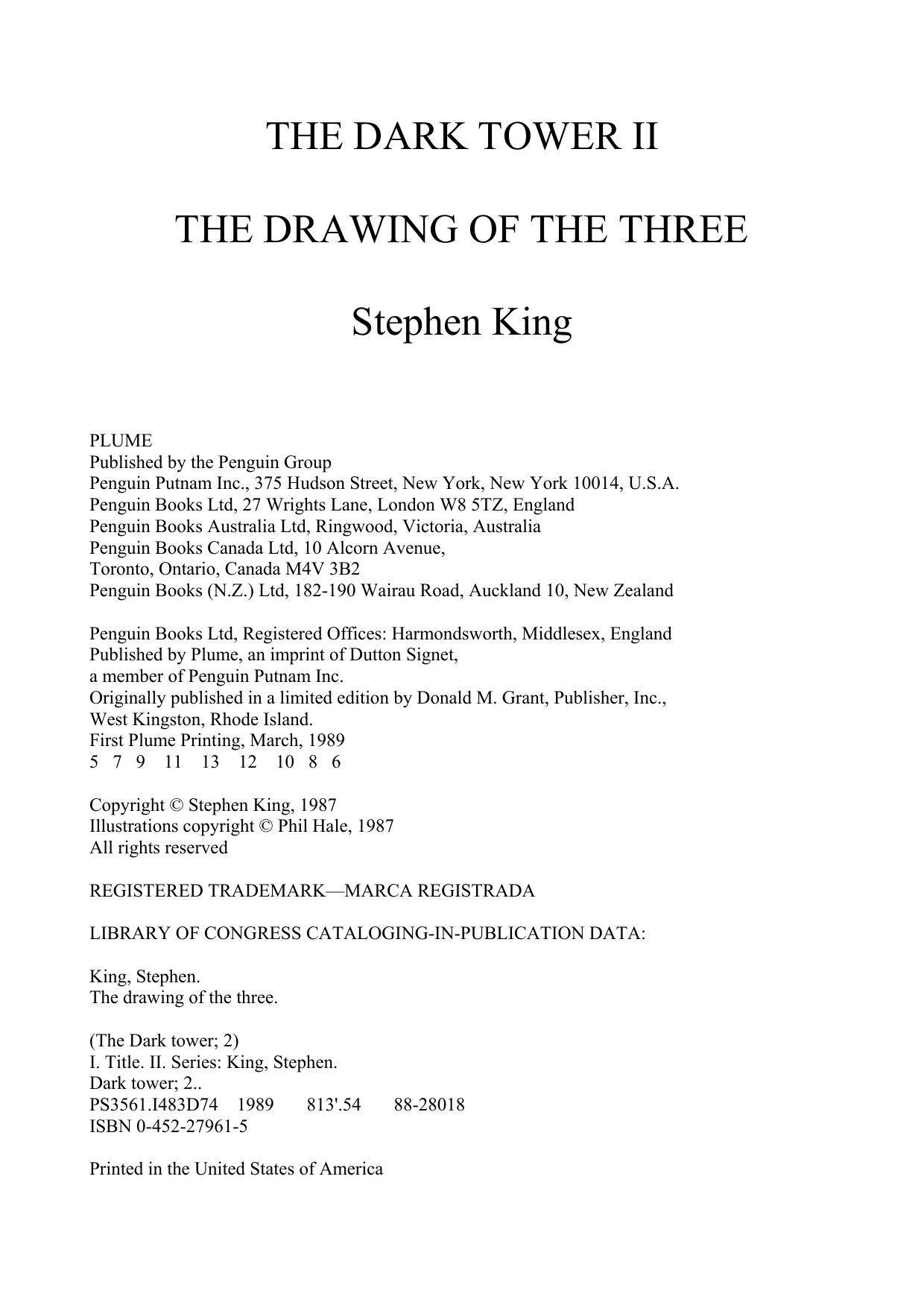 The Drawing of The Three by Stephen King