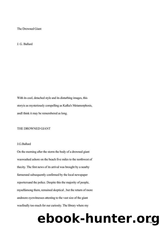 The Drowned Giant by J G Ballard