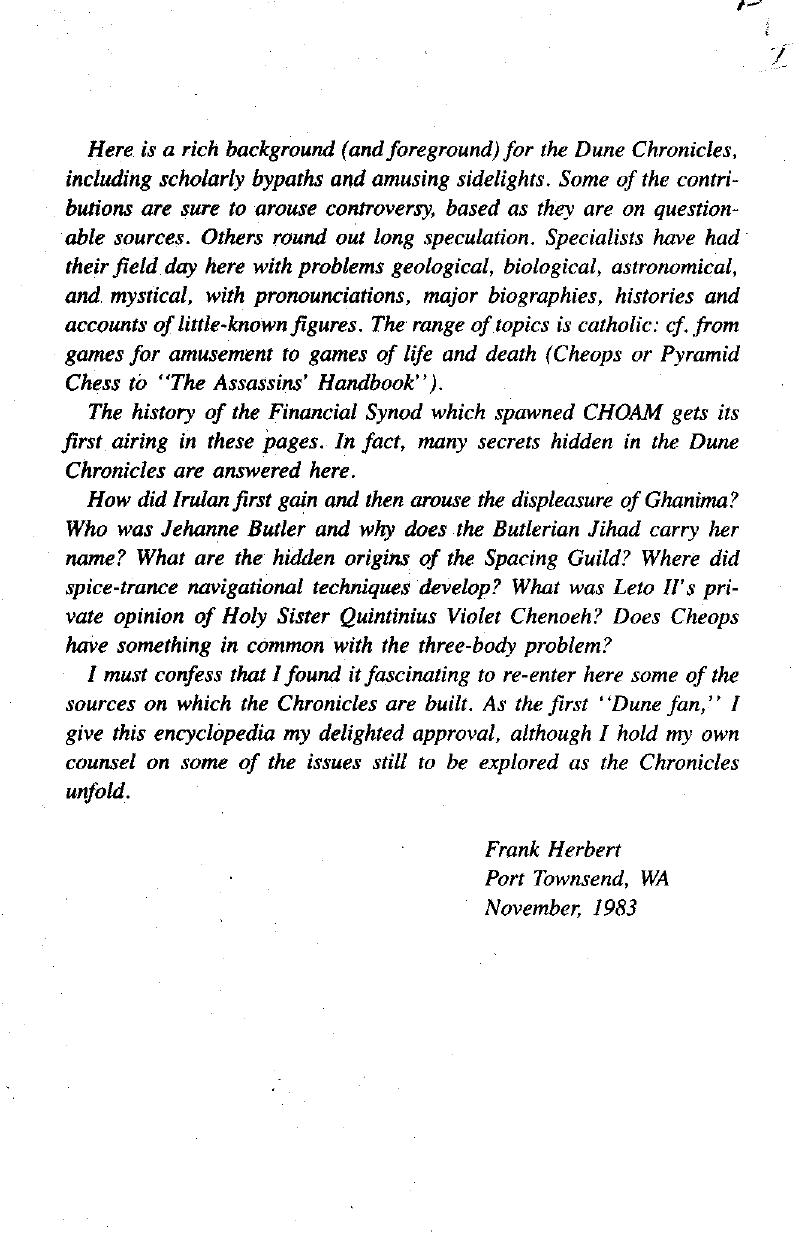 The Dune Encyclopedia (1984) by Unknown