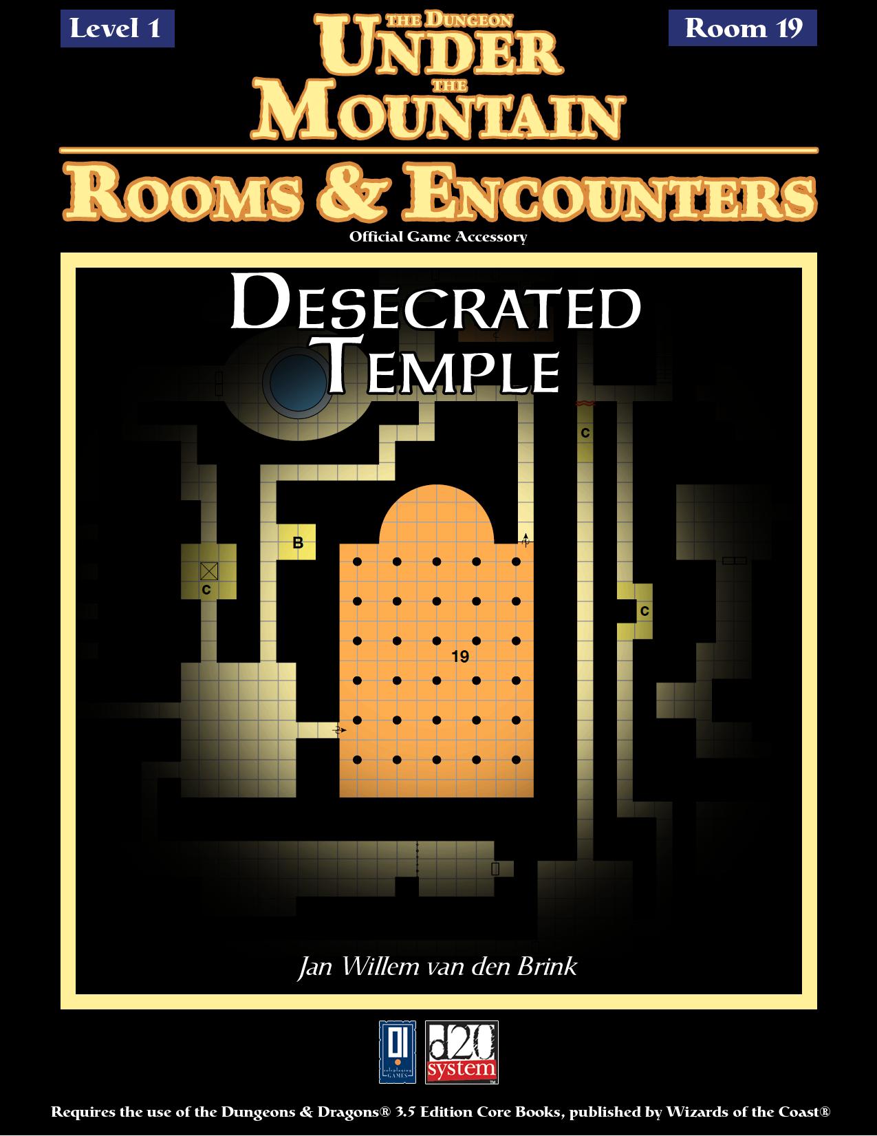 The Dungeon Under the Mountain, Rooms & Encounters: Desecrated Temple by 0one Games